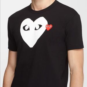 Comme des Garçon Black and White Heart Shirt